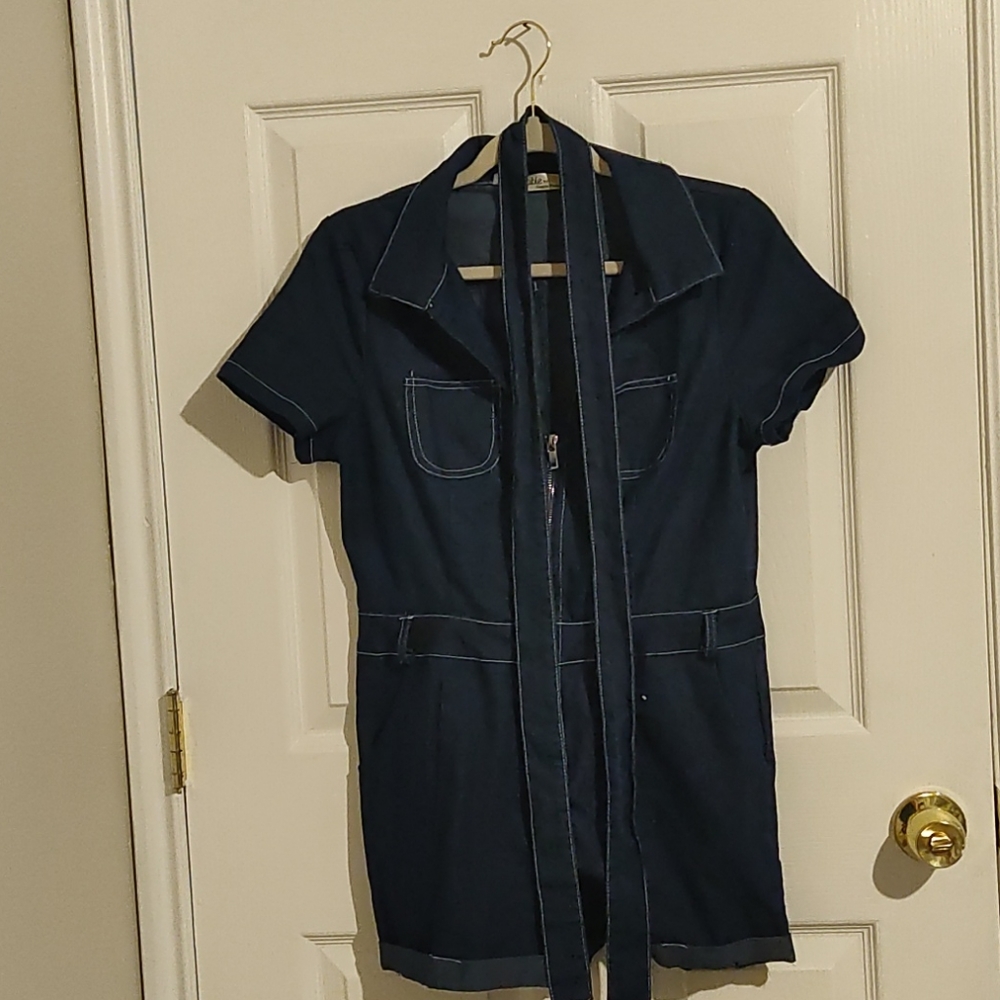 Denim romper